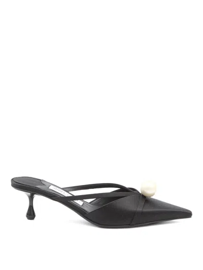 Jimmy Choo Sana Leather Mules In Black
