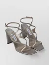 Jimmy Choo Sandal Metallic Leather Ankle Strap