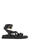 Jimmy Choo Sandali Blaise Flat In Black Gold (black)