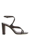 Jimmy Choo Azie 85 Leather Sandals In Coffee In Brown