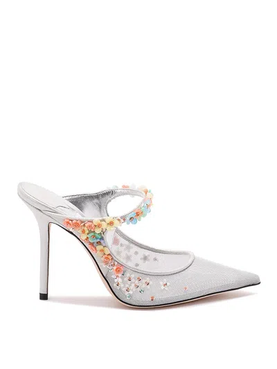 Jimmy Choo `bing/daisy 100` In Silver