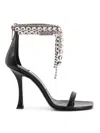 Jimmy Choo Verity 100 Crystal Embellished Leather Sandals