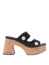 Jimmy Choo Fayence Dual-grip Platform Slide Sandals In Negro
