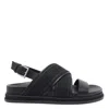 Jimmy Choo Joa Flat Sandals Textured Strap