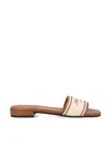 Jimmy Choo Joa Leather Flat Sandals With Round Toe