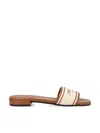 Jimmy Choo Joa Leather Flat Sandals With Round Toe