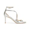Jimmy Choo Metallic Finish Strappy High-heeled Sandals In Metallic