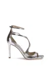 Jimmy Choo Gold Sandals Women In Metallic