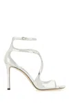 Jimmy Choo Gleaming Open-toe Sandals With Delicate Ankle Strap In White