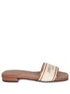 Jimmy Choo Joa Leather Flat Sandals With Round Toe
