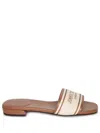 Jimmy Choo Joa Leather Flat Sandals With Round Toe