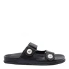 Jimmy Choo Fayence Pearl-embellished Sandals In Black