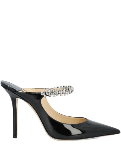 JIMMY CHOO 100MM BING CRYSTAL-EMBELLISHED MULES