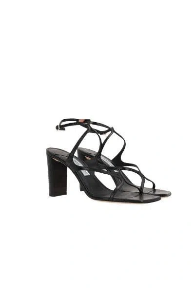 Jimmy Choo Azie 85 Leather Sandal In Black