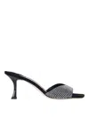 Jimmy Choo Embellished Suede Skye 70 Mules In Black