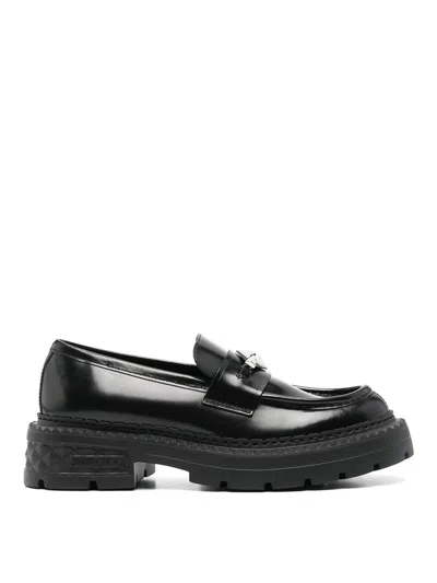Jimmy Choo Marlow Leather Loafers In In Black