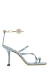Jimmy Choo Ottilia 90 Crystal-embellished Sandals In Satin In Blue