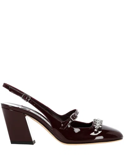 Jimmy Choo Sandals In Burgundy