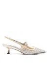 Jimmy Choo Didi 45 Glitter Slingback Pumps In Gold