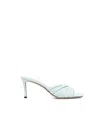 Jimmy Choo Stiletto Heel Leather Sandals In Blue