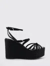Jimmy Choo Sophisticated Woven Design Pumps With Adjustable Ankle Strap In Black