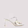Jimmy Choo Grey Champagne Leather Anise 75 Sandals