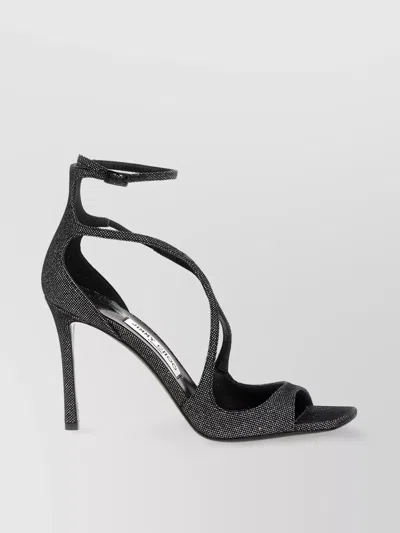 JIMMY CHOO SANDALS OPEN TOE TEXTURED FINISH