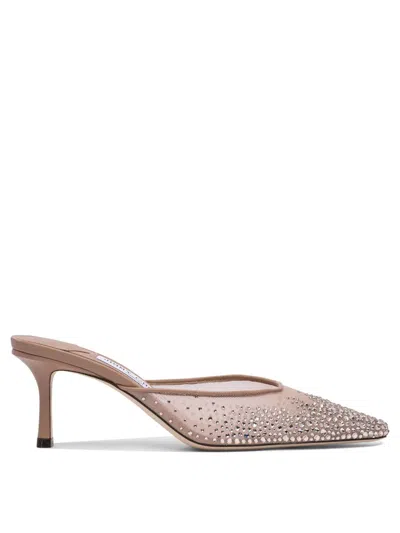 Jimmy Choo Square Toe High Heel Sandals In Pink