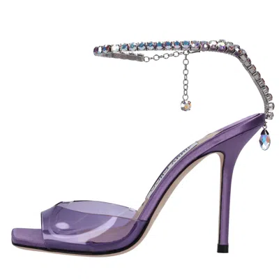 Jimmy Choo Sandals Purple In Viola Scuri