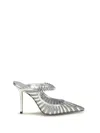 Jimmy Choo 100mm Bing Crystal-embellished Mules In Silver