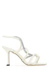 Jimmy Choo Ivory Leather Lonnie 90 Sandals In White