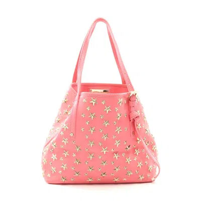 Jimmy Choo Sasha Leather Tote Bag In Pink