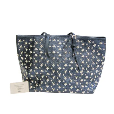 Pre-owned Jimmy Choo Sasha M Leather Shoulder Bag () In Blue 