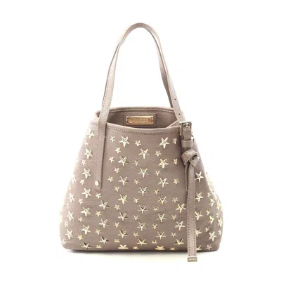 Jimmy Choo Sasha S Leather Tote Bag In Sand
