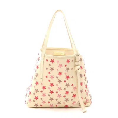 Jimmy Choo Sasha S Leather Tote Bag In White