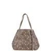 Jimmy Choo Sasha S Star Studs Leather Tote In Gray