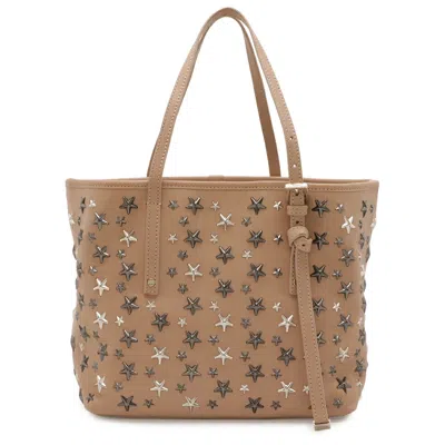Jimmy Choo Sasha/s Leather Tote Bag In Pink