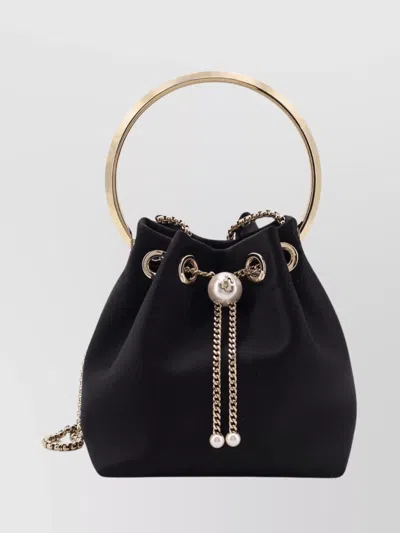 Jimmy Choo Satin And Metal Shoulder Bag