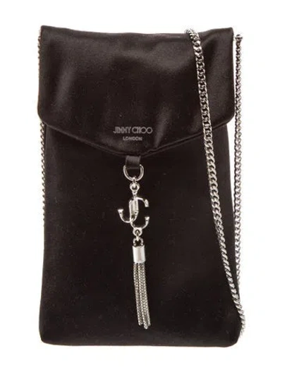 Pre-owned Jimmy Choo Satin Backpack In Black