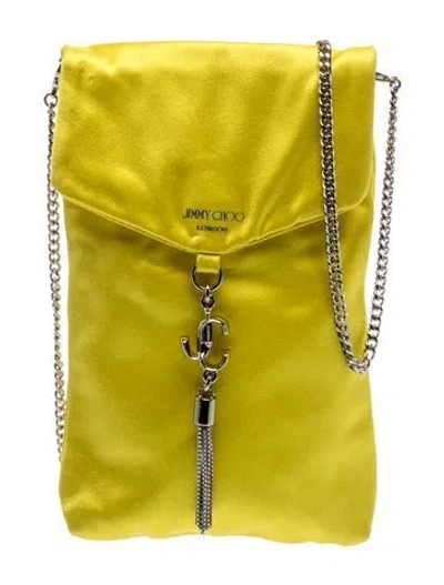Pre-owned Jimmy Choo Satin Backpack In Yellow