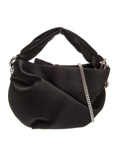 Pre-owned Jimmy Choo Satin Bonny In Black