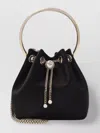 Jimmy Choo Satin Bucket Bag Pearl Detail
