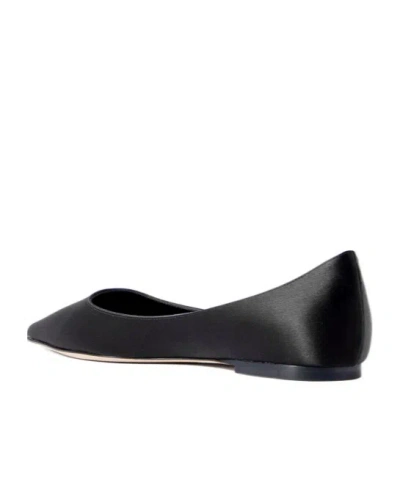 Jimmy Choo Satin Flats In Black