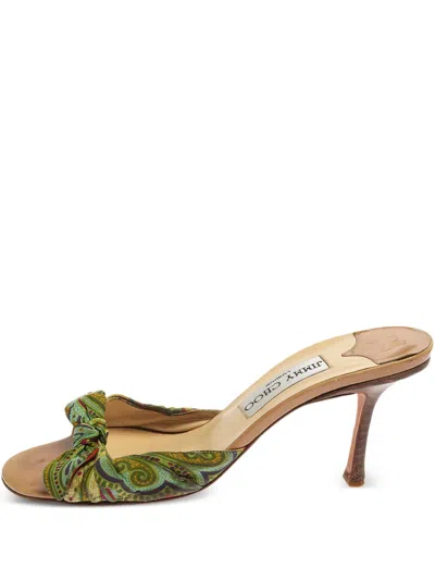 Pre-owned Jimmy Choo Satin Heeled Sandals