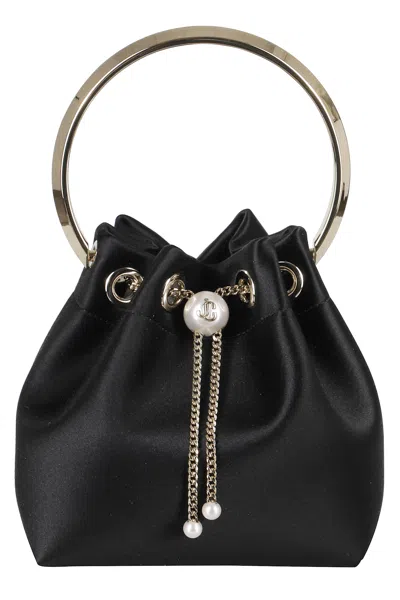 JIMMY CHOO SATIN PEARL CLOUSURE