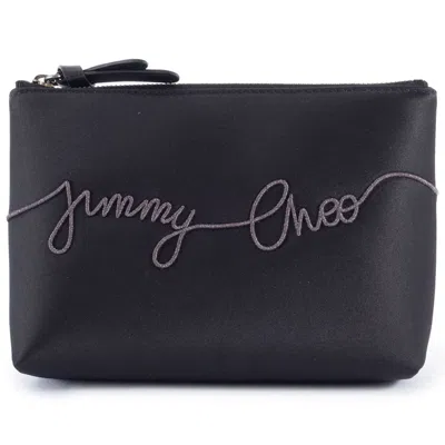 Pre-owned Jimmy Choo Satin Pouch () In Black