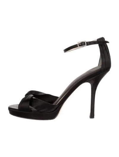 Pre-owned Jimmy Choo Satin Pumps In Black