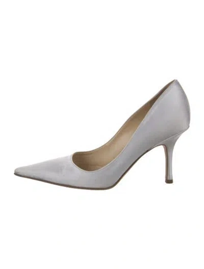 Pre-owned Jimmy Choo Satin Pumps In Gray
