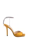 Jimmy Choo 100mm Saeda Satin Sandals In Yellow