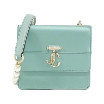 Pre-owned Jimmy Choo Satin Shoulder Bag () In Green
